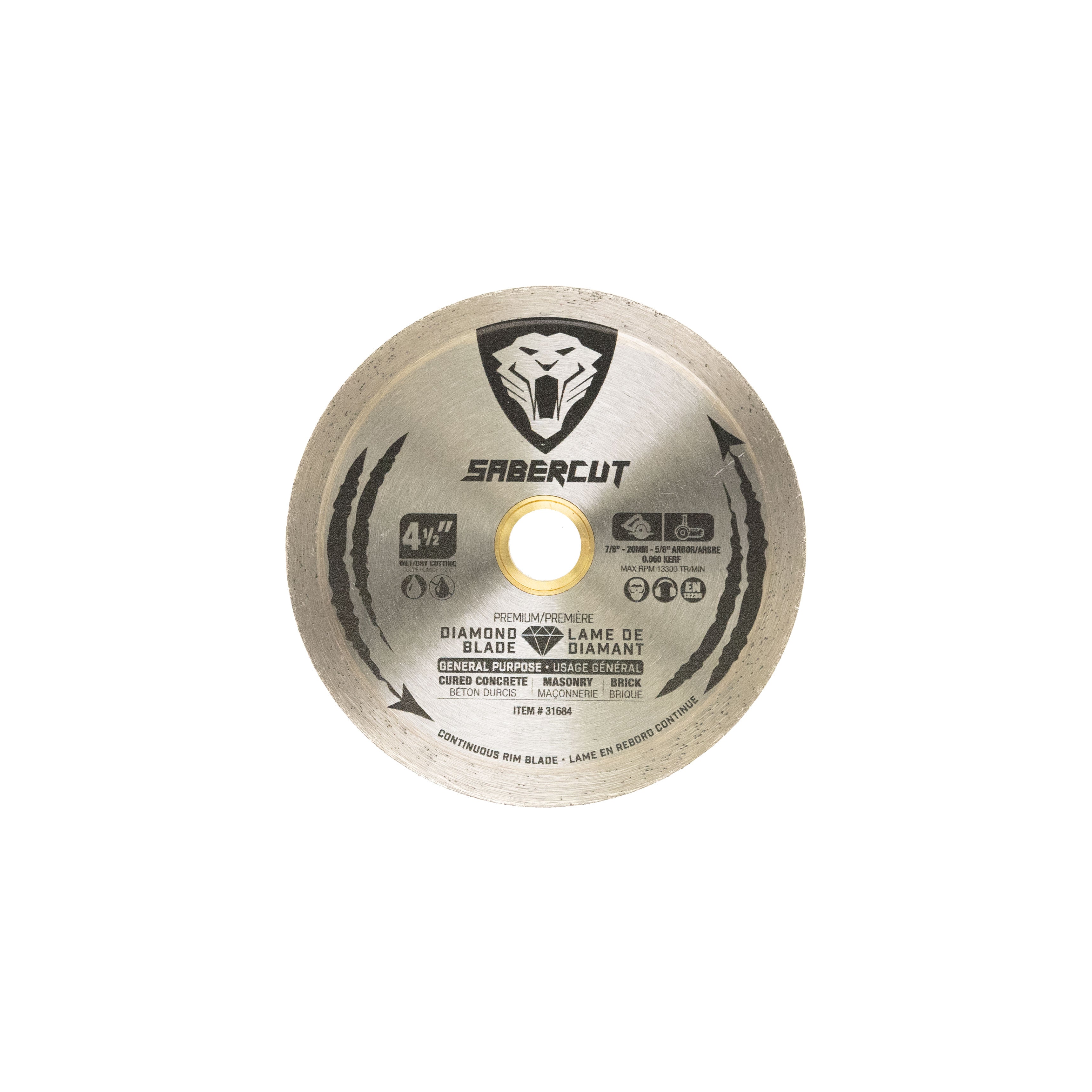 Sabercut 4-1/2 in. General Purpose Concrete, Brick & Masonry Continuous Diamond Blade