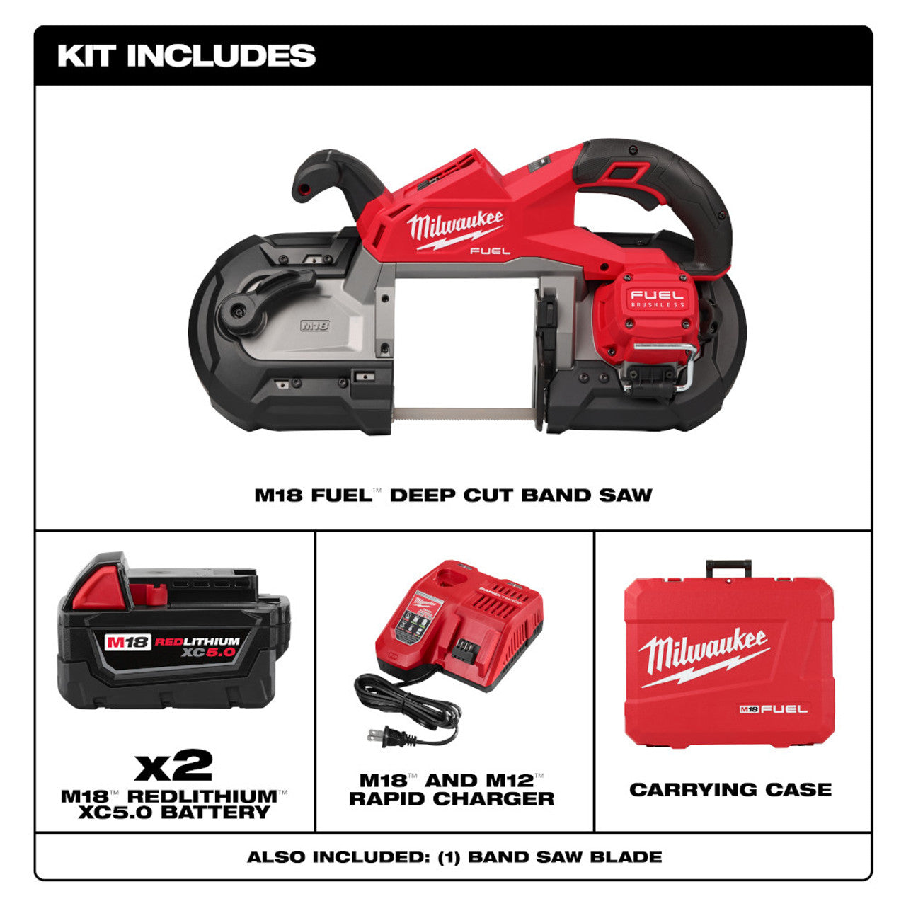 MILWAUKEE 2929-22 M18 FUEL™ Deep Cut Band Saw Kit