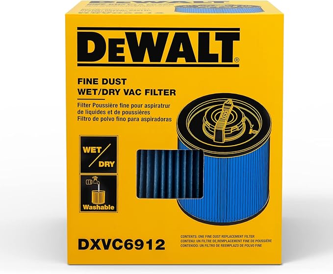 DEWALT DXVC6912 Fine Dust Filter for 6-16 Gallon DEWALT Wet/Dry Vacuums