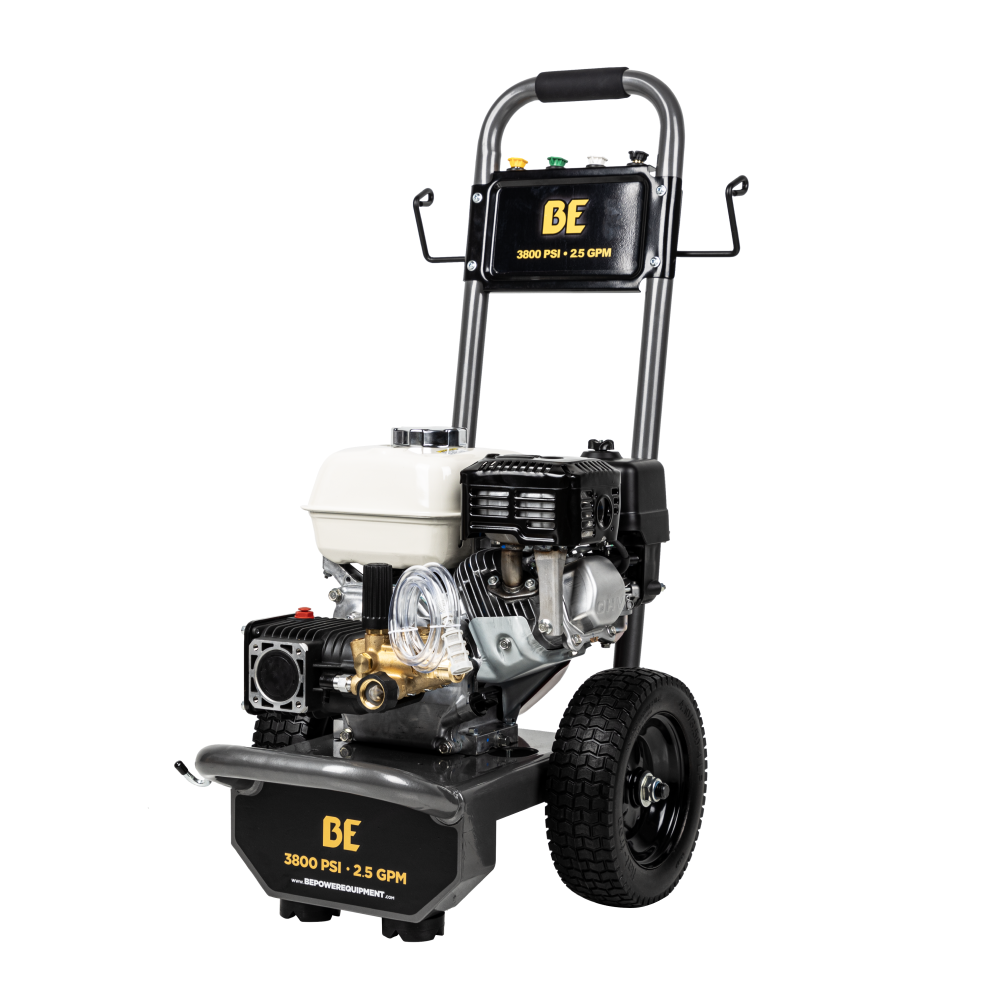 BE B3865HA 3,800 PSI - 2.5 GPM Cold Water Gas Pressure Washer with Honda GX200 Engine
