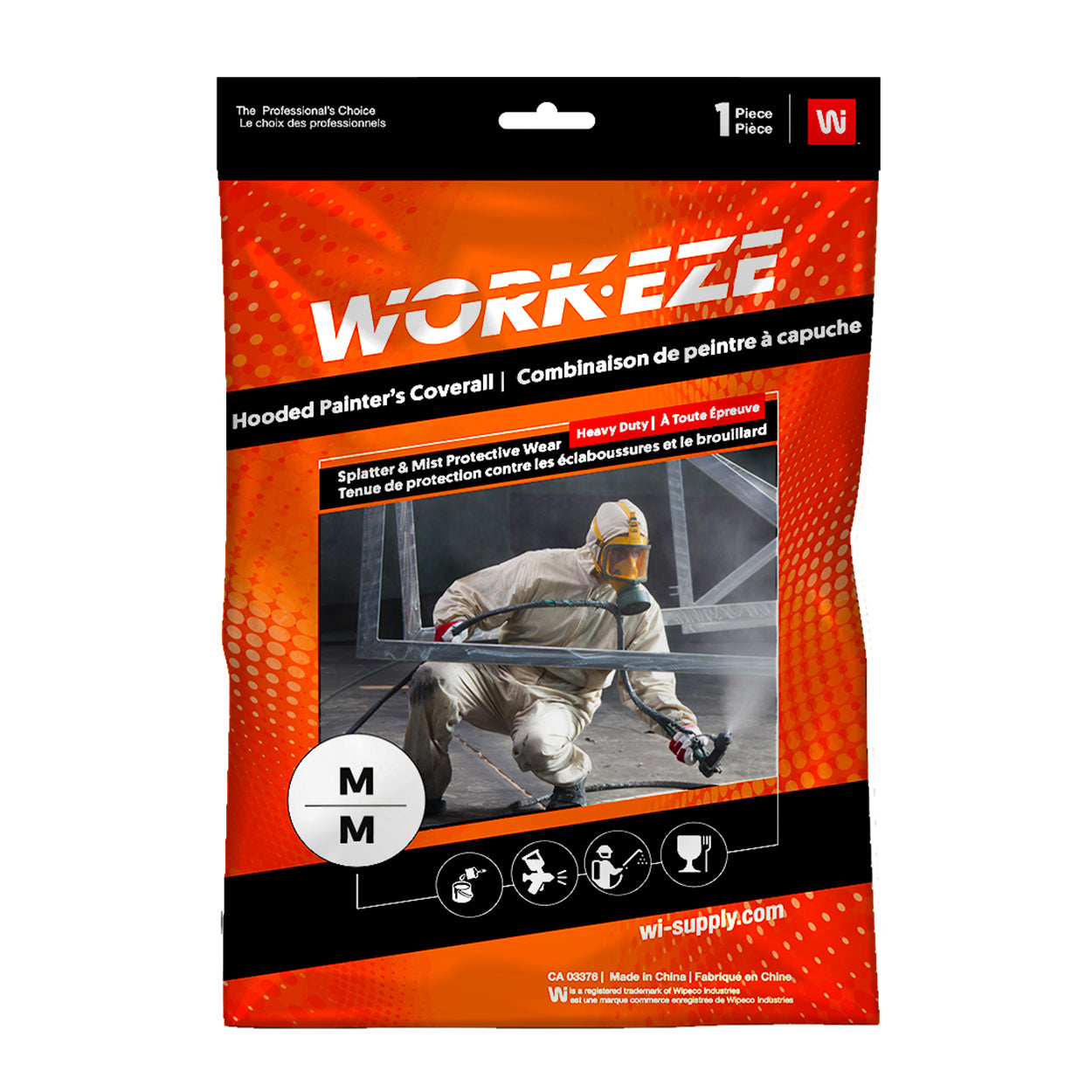 Work EZE Disposable White Painter's Coverall Suit