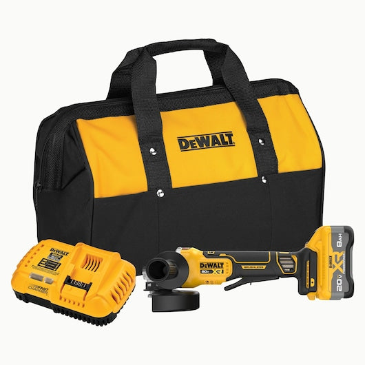 DEWALT DCG410WW1 20V MAX XR BL 4-1/2 In. - 5 In. Angle Grinder Kit W/ XR POWERPACK