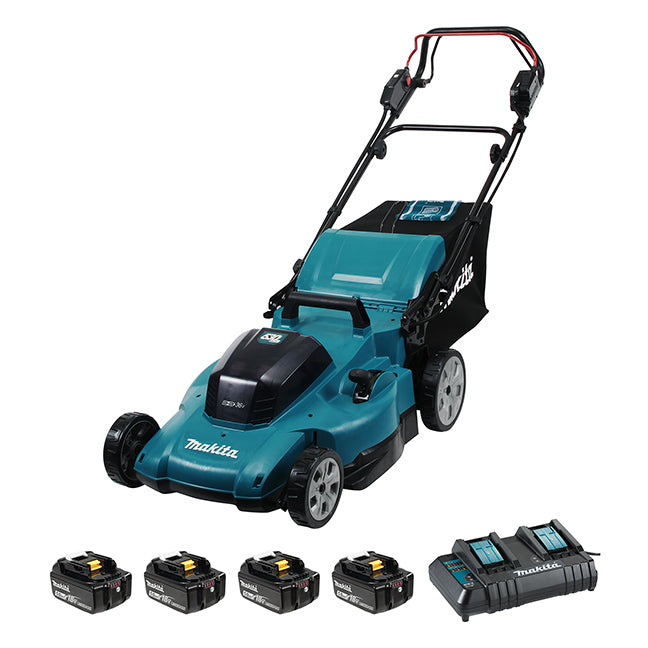 Makita DLM539CT4 36V(18Vx2) LXT 21 in. Self Propelled Lawn Mower Kit (5.0Ah x 4)