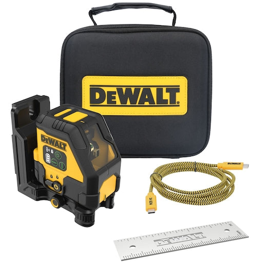 DEWALT DCLE14201GB Rechargeable Green Cross Line Laser Kit