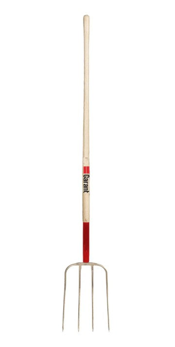 Garant G0413L 48 in. Wooden Handle 4-Tine Manure Pitchfork