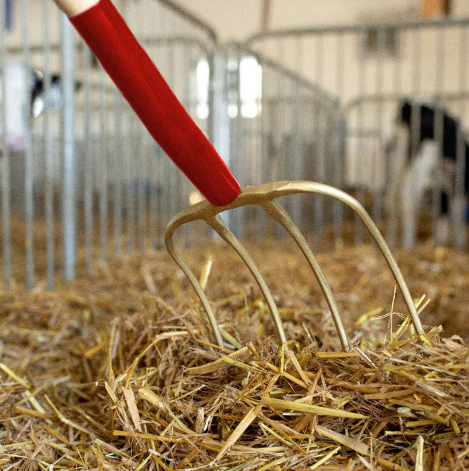 Garant G0413L 48 in. Wooden Handle 4-Tine Manure Pitchfork