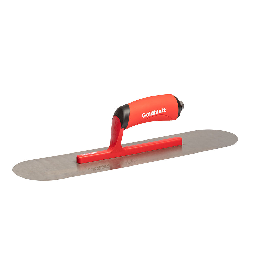 Goldblatt Red Stainless Steel Pool Trowel W/Soft Grip 16in. x 4in.