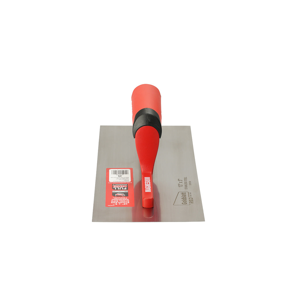 Goldblatt Red EIFS Stainless Steel Finishing Trowel 13in. x 5in.