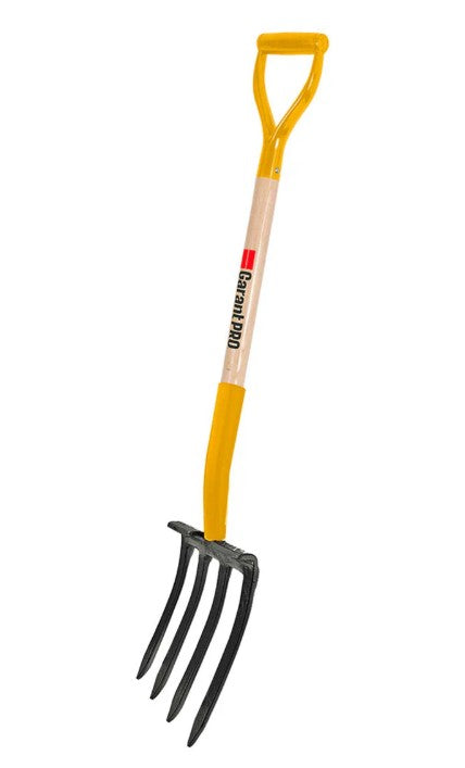 Garant G411D 36 in. Wooden D-Handle 4-Tine Spading Pitchfork