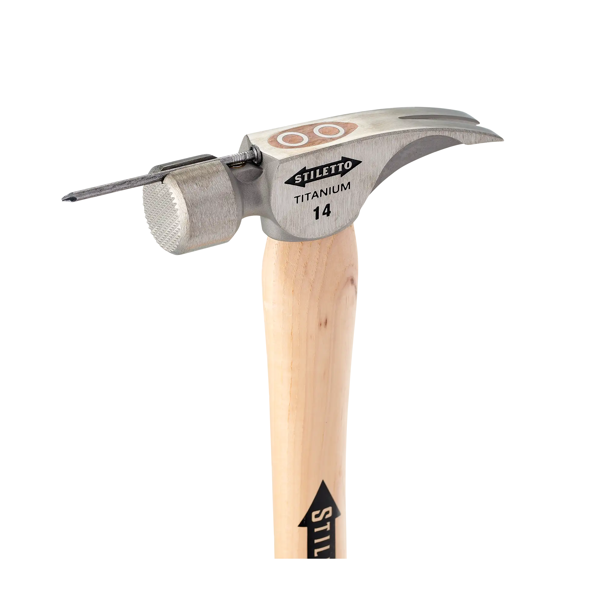 Stiletto TI14MC 14 oz. Milled/Curved Titanium Hammer with Hickory Handle