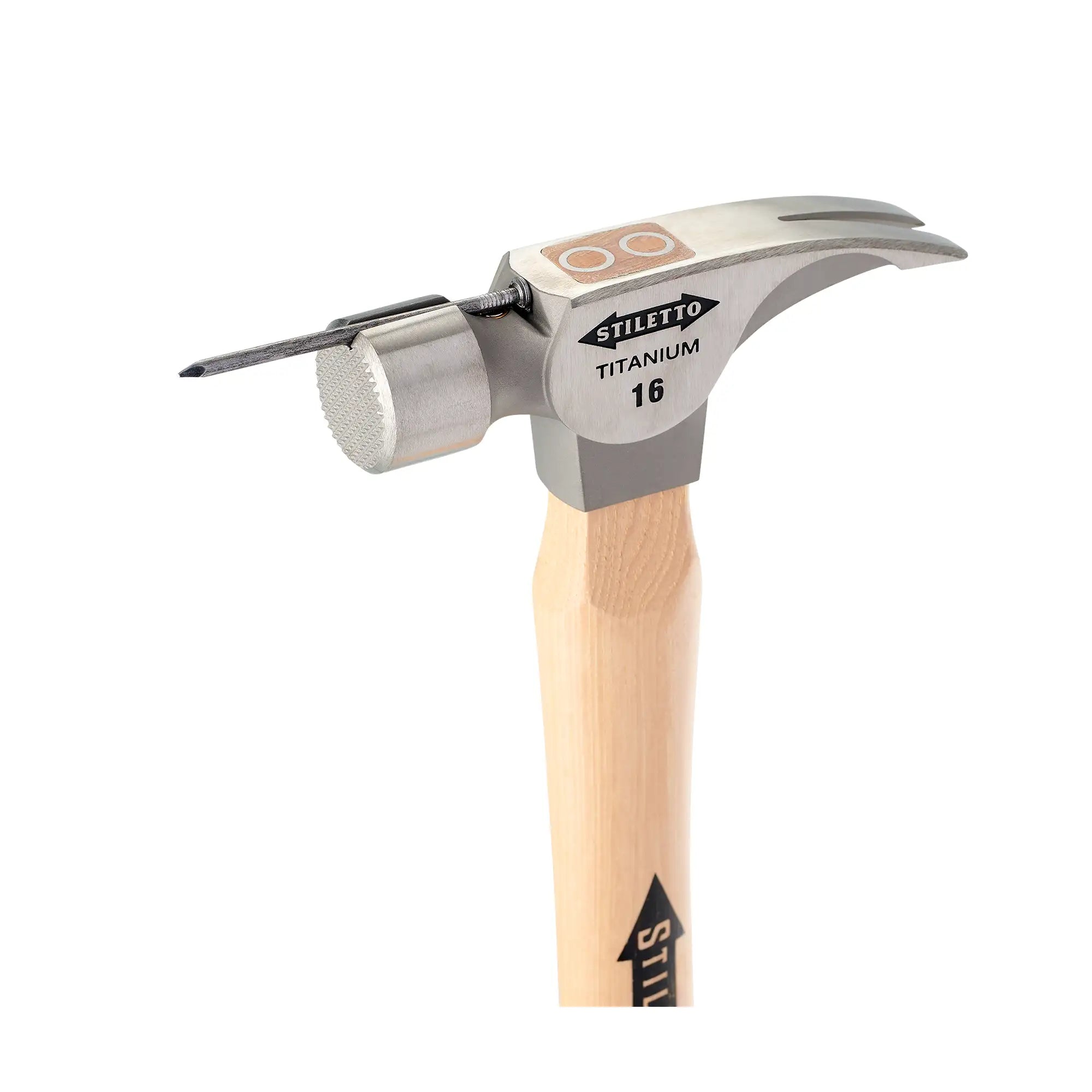 Stiletto TI16MC 16 oz. Milled/Curved Titanium Hammer with Hickory Handle