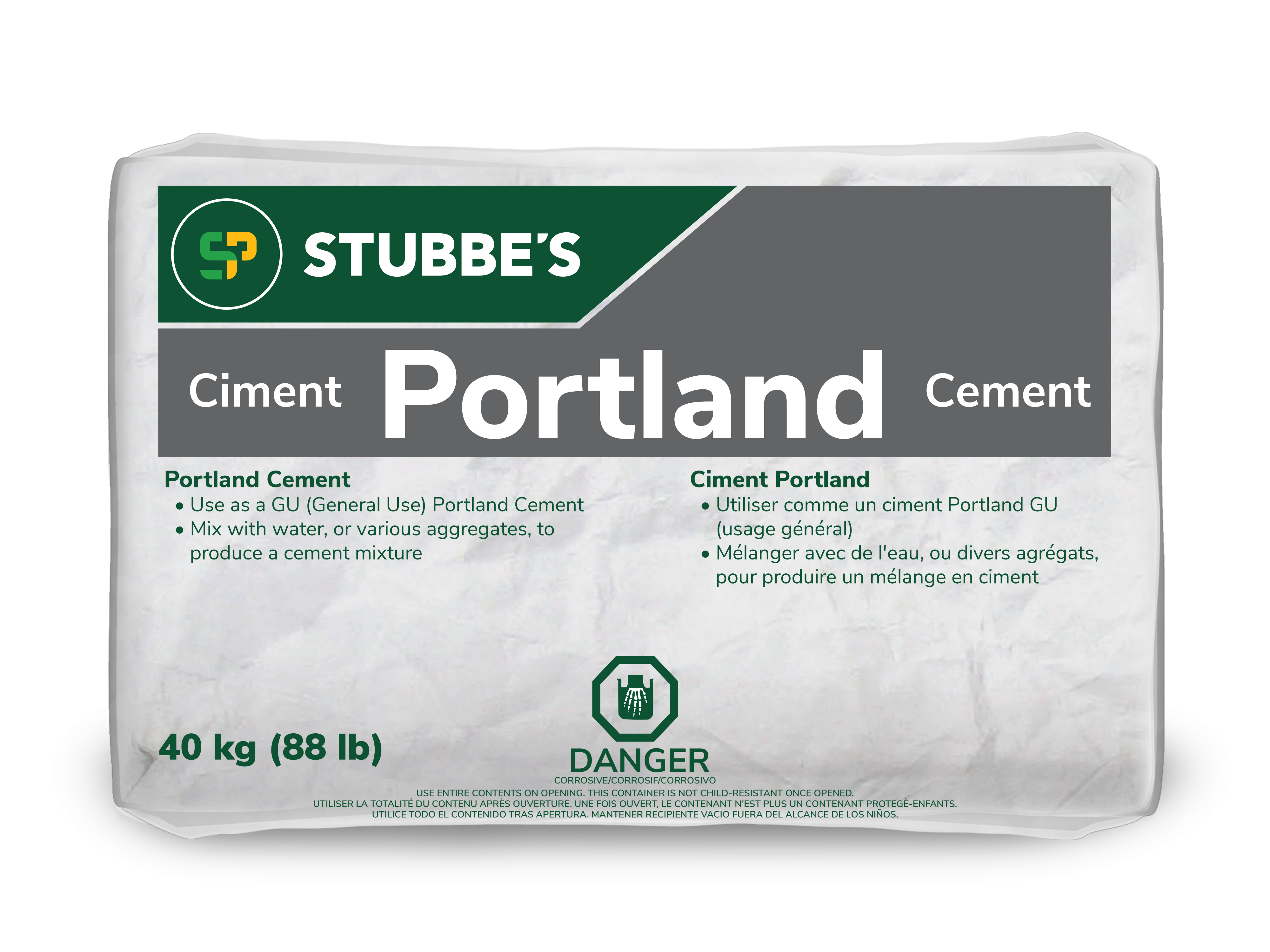 Stubbes 40 kg. Portland Cement Type GU / Type I