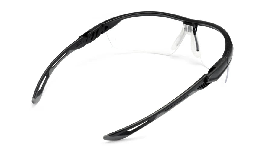 Pyramex SBG11310DT TruFlex Safety Glasses W/Nose & Temple Adjustment, H2X Anti-Fog, Clear Lens