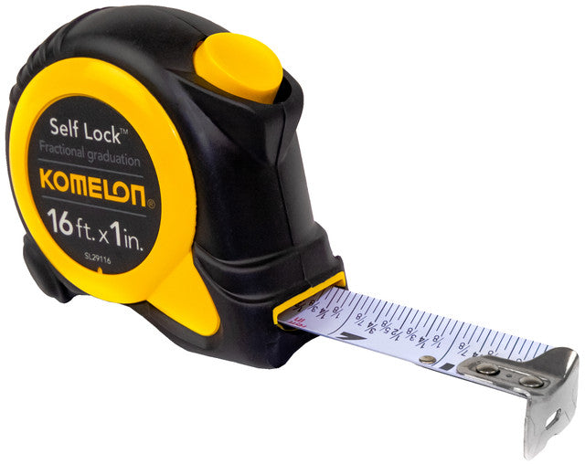Komelon 16 ft.X1 in. Selflock W/Fractional Graduation Imperial Tape Measure