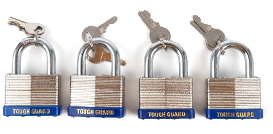 Toolway Tough Guard 732078 50 mm Key Alike Laminated Padlock Set (4-Piece)