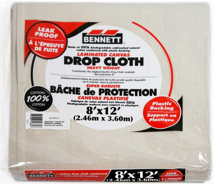 Bennett PLSCLOTH8 8ft x 12ft Canvas Drop Cloth