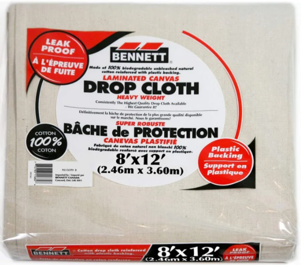 Bennett PLSCLOTH14 14ft x 12ft Canvas Drop Cloth