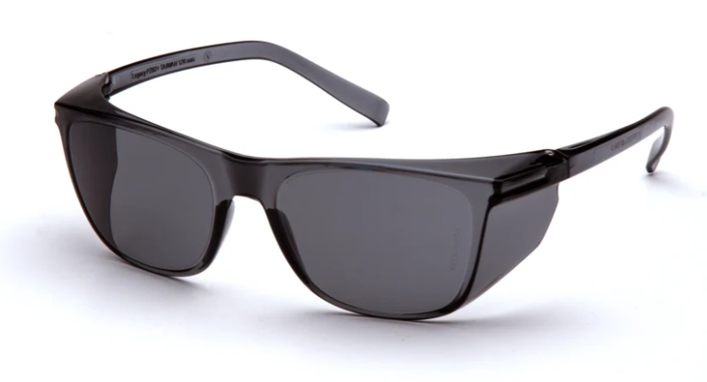 Pyramex S10920STM Legacy Safety Glasses W/Side Sheilds, H2Max Anti-Fog, Gray Lens