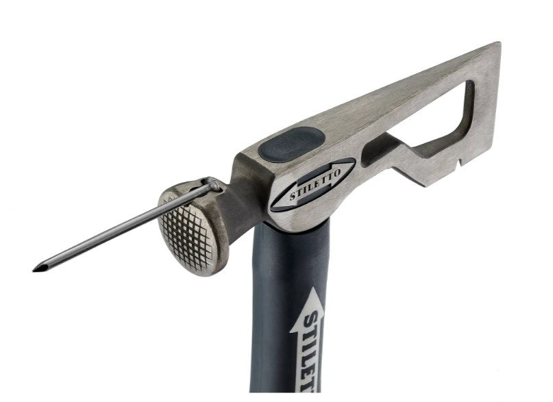 Stiletto DRYAXE9-F 9 oz. Milled Face Titanium Drywall Hatchet with Fiberglass Handle