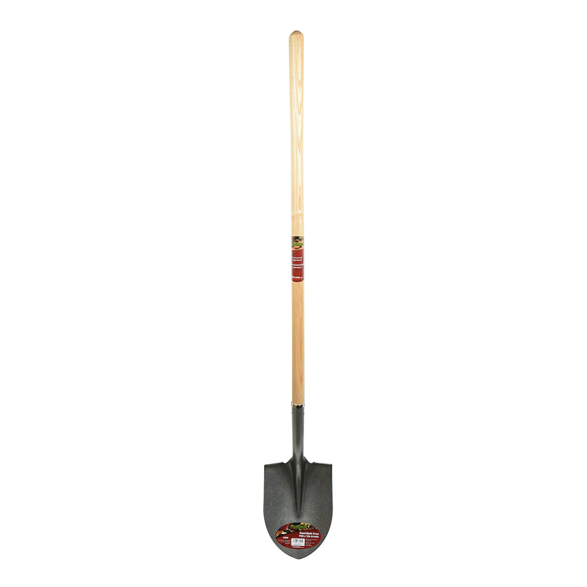 Proyard 60 in. Round Mouth Shovel w/Long Wood Handle
