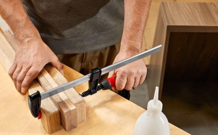Bessey TG5.512+2K 12 in. x 5-1/2 in. 1320 lb. Clamping Force Medium Duty F-Style Woodworking Clamp with 2K Handle