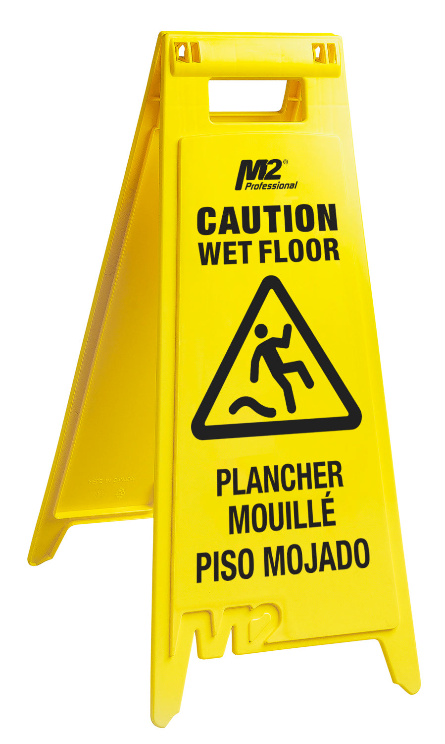 28 in. Caution Wet Floor Sign English/French