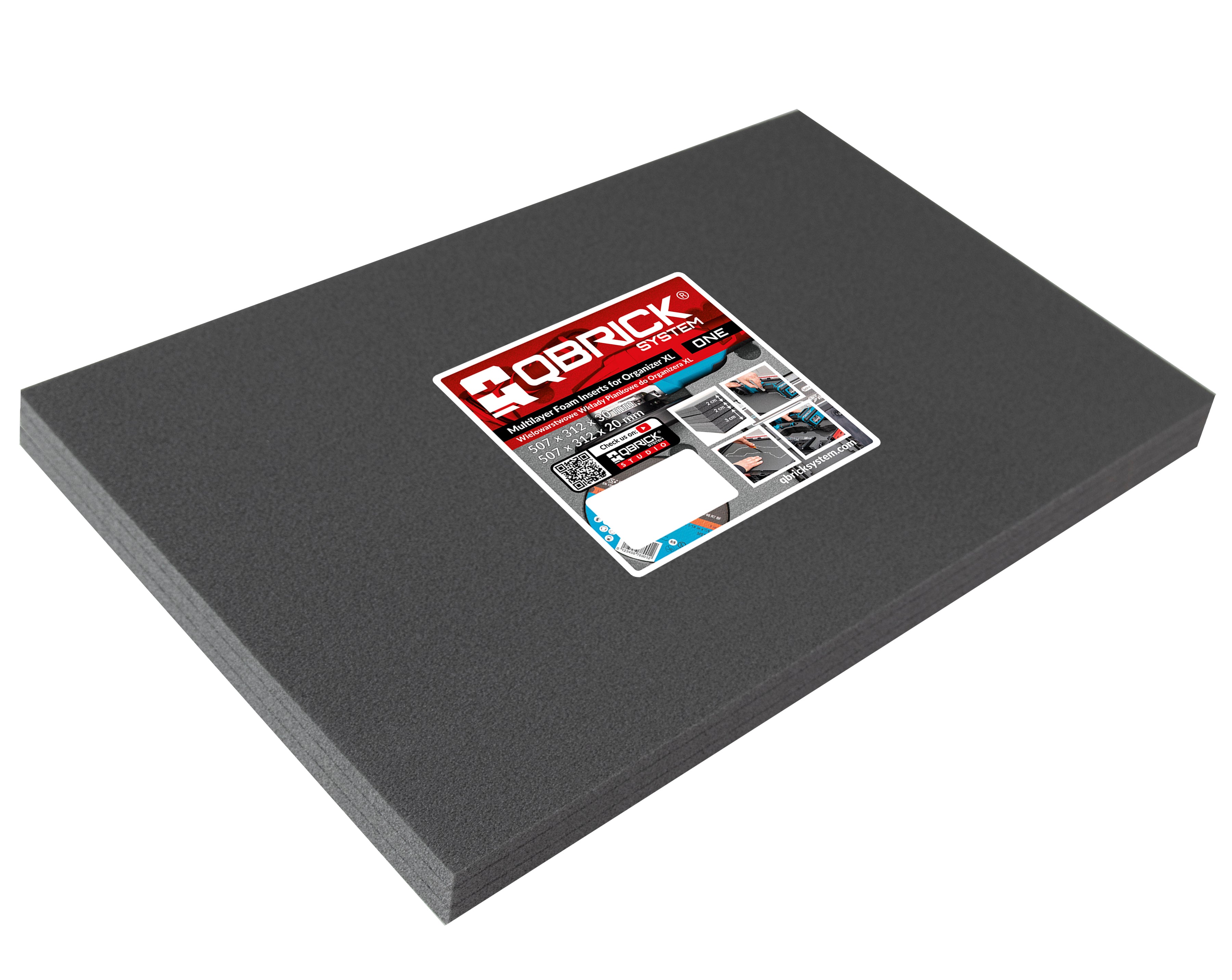 QBRICK MULTIL FOAM INSERTS FOR SYSTEM ONE ORGANIZER XL/2XL