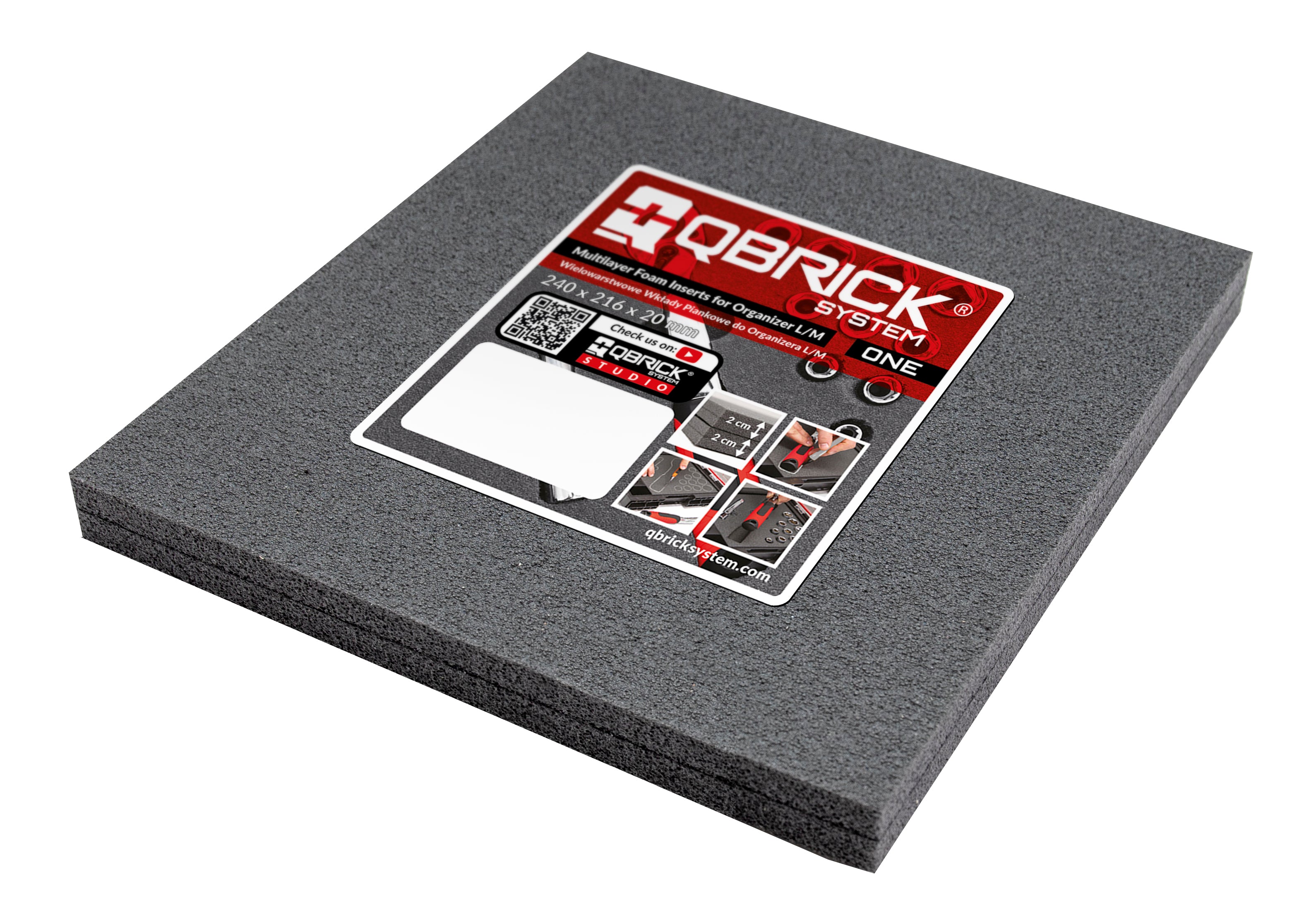 QBRICK MULTILAYER FOAM INSERT, SYSTEM ONE ORGANIZER M & L