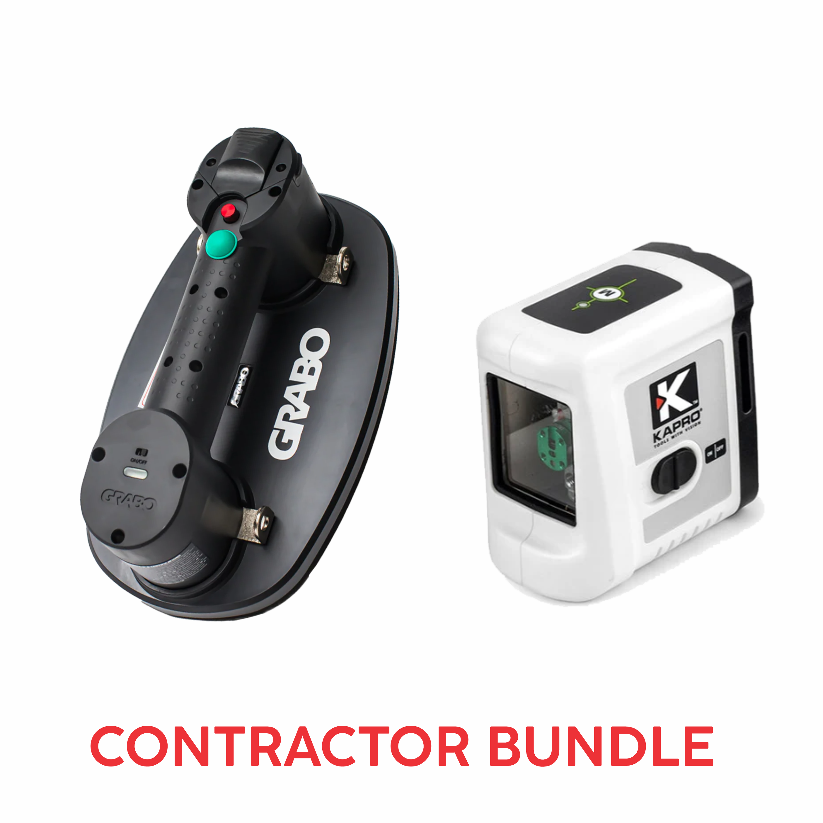 Grabo Nemo Analog Lifter And Kapro 862G Pro Green Cross Line Laser kit