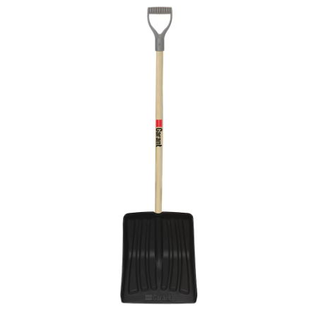 Garant 13.9-inch Snow Shovel with Hardwood Handle and Poly Blade