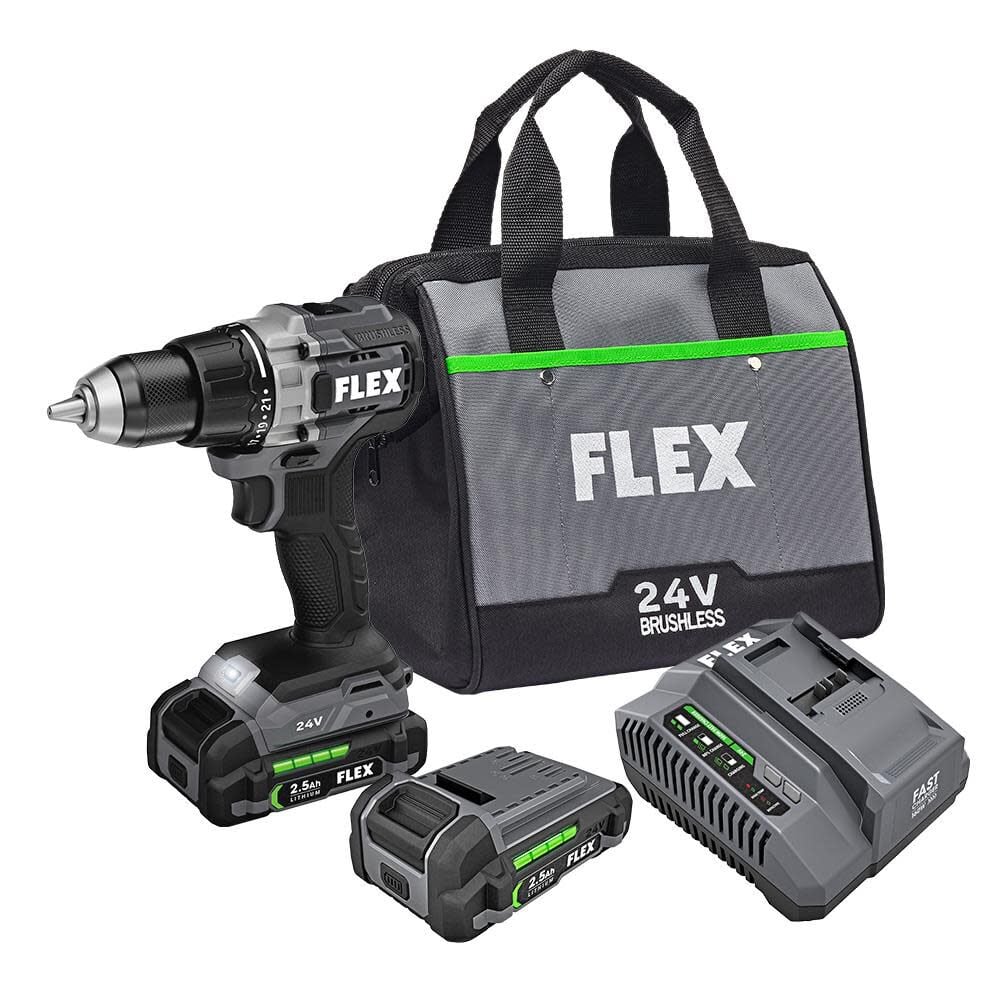 Flex FX1151-2A 1/2 in. Brushless Drill/Driver Kit (2 x 2.5 Ah)