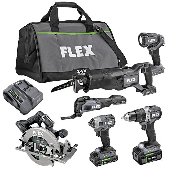 FLEX FXM601-2B 24V 6 Tool Combo Kit