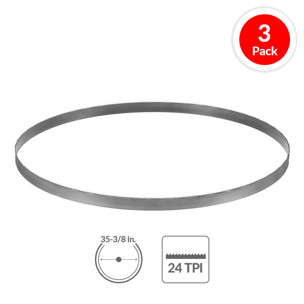FOXBC Bandsaw Blades For Milwaukee Portable Saw | 35-3/8" 10/14 TPI | 3-Pack Bi-Metal M42 Steel
