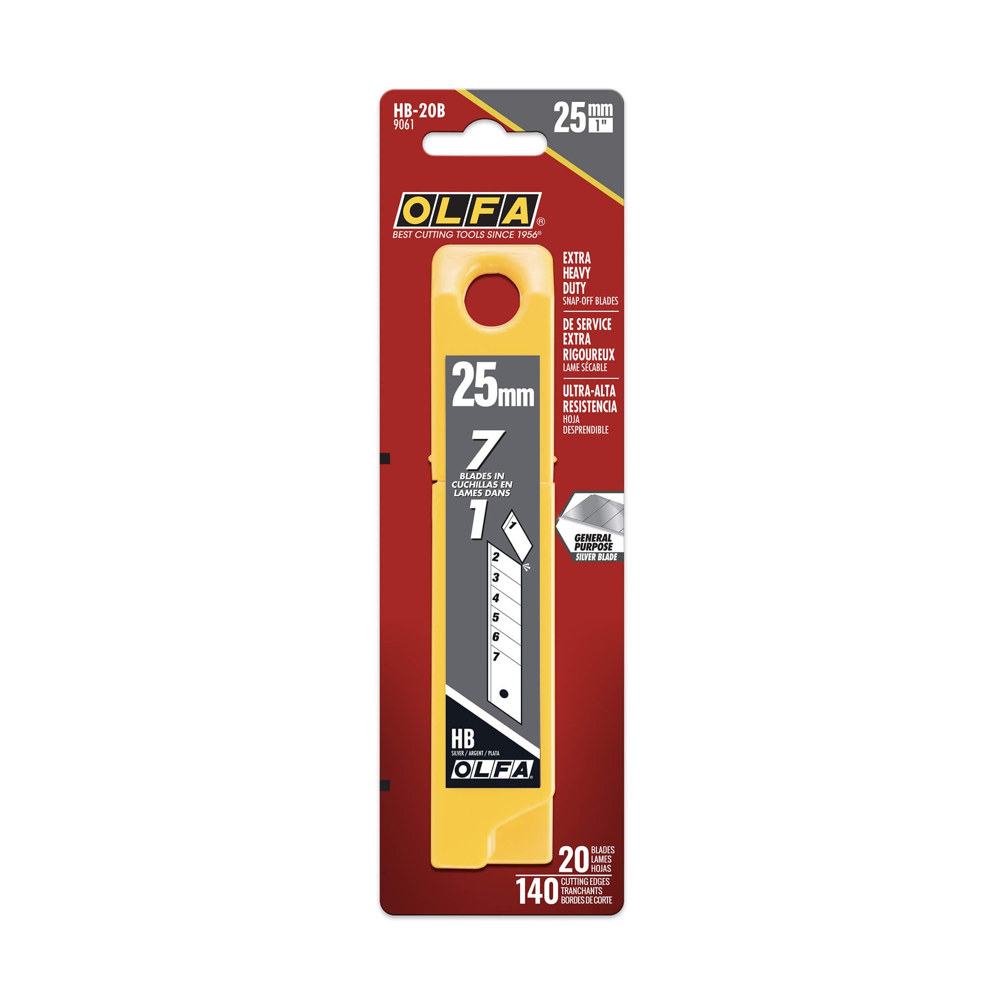 Olfa Snap Off Knife Blades 25mm 20 Pack