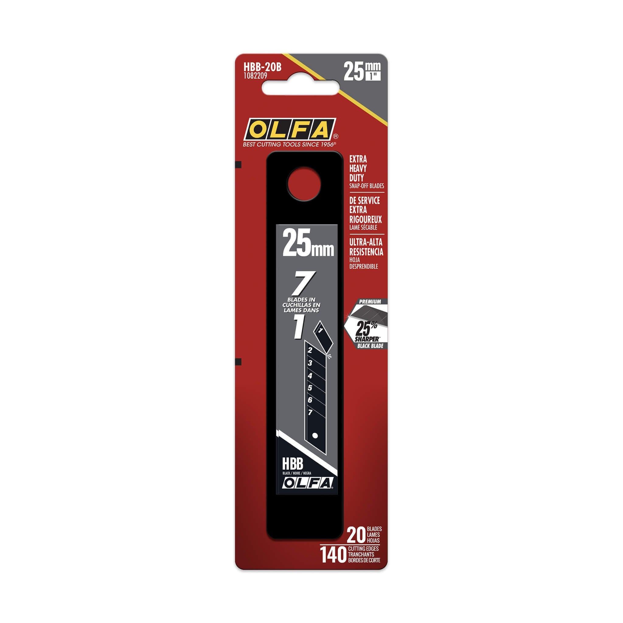 Olfa Heavy-Duty Snap Off Knife Blades 25mm 20 Pack