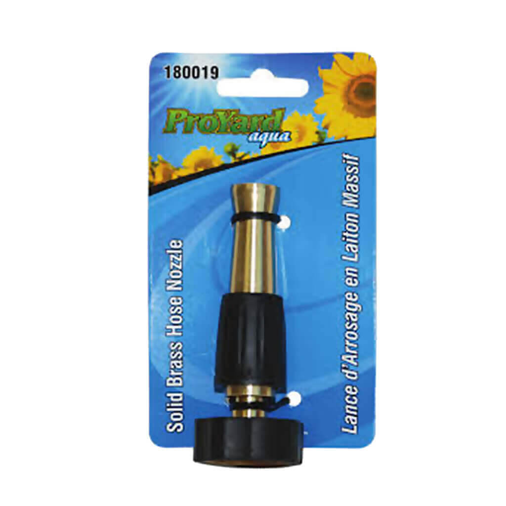 Toolway 180019 4 in. Solid Brass Twist Garden Hose Nozzle