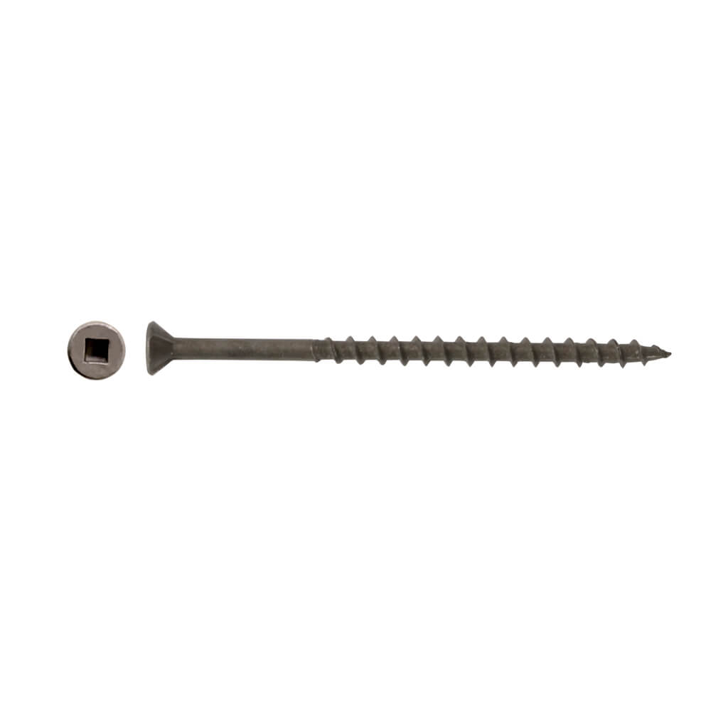 DuraDrive #8 x 3 in. Construction Screws, Bare, Flat Head, Square (1,500 Per Box)