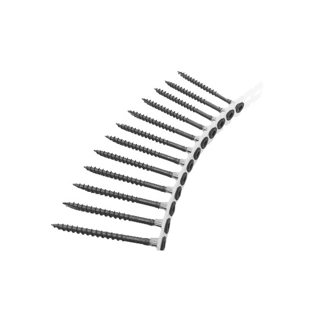 DuraDrive #8 x 3 in. Green Ceramic Coated Flat Head Square Drive Coarse Thread Collated Exterior Woo