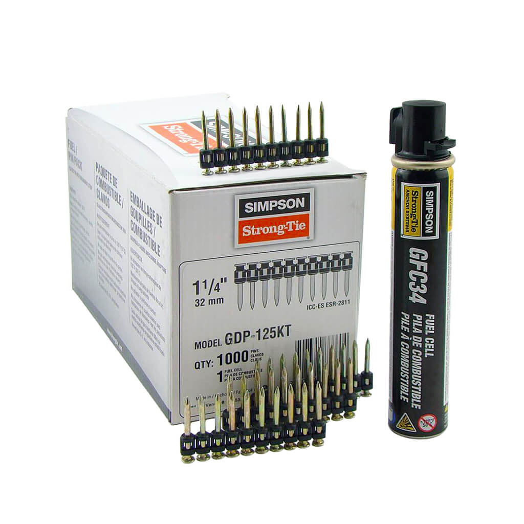Simpson Strong-Tie 1-1/4 in. x 0.106 in. Diameter Concrete Pins Strip with Fuel Cell (1,000-Pack)