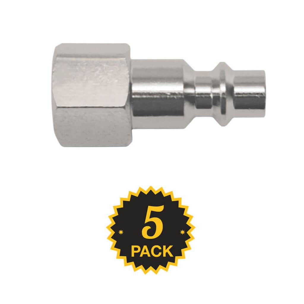 DuraDrive MP20F-5 1/4 in. Female Plug Coupler Air Hose Fitting (5-Pack)