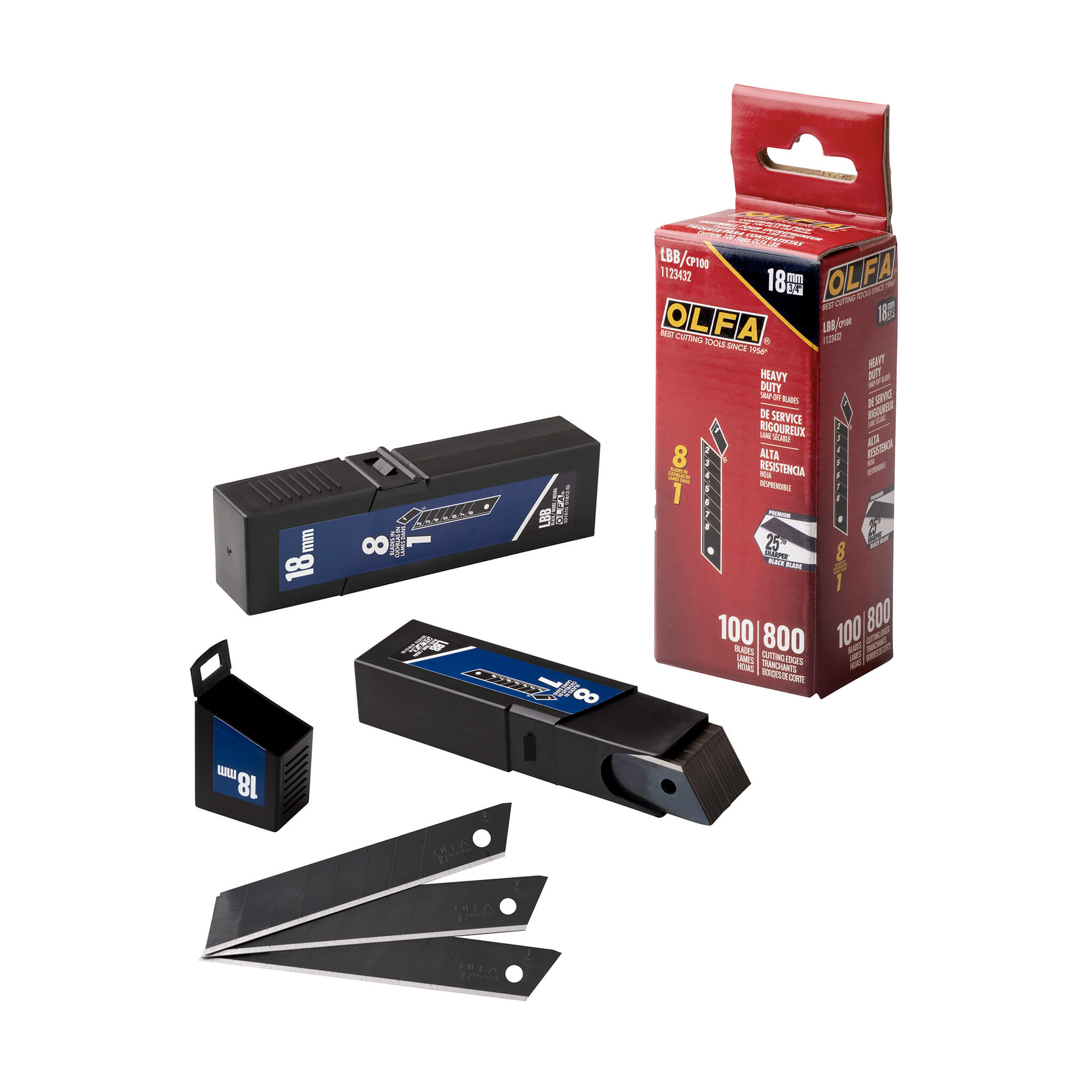 Olfa Heavy-Duty Snap Off Knife Blades 18mm 100 Pack