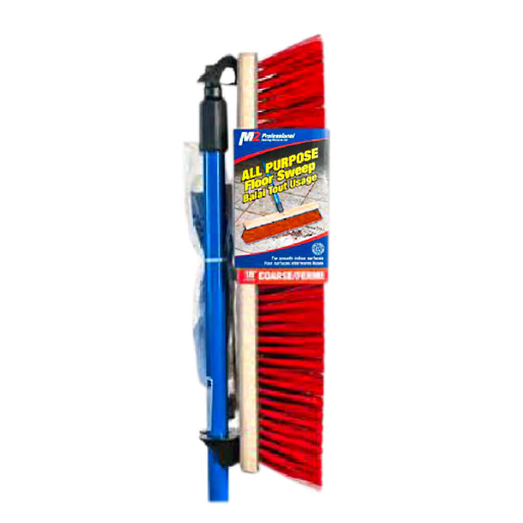 M2 24 in. Side Clipped All Purpose Coarse Garage Push Broom