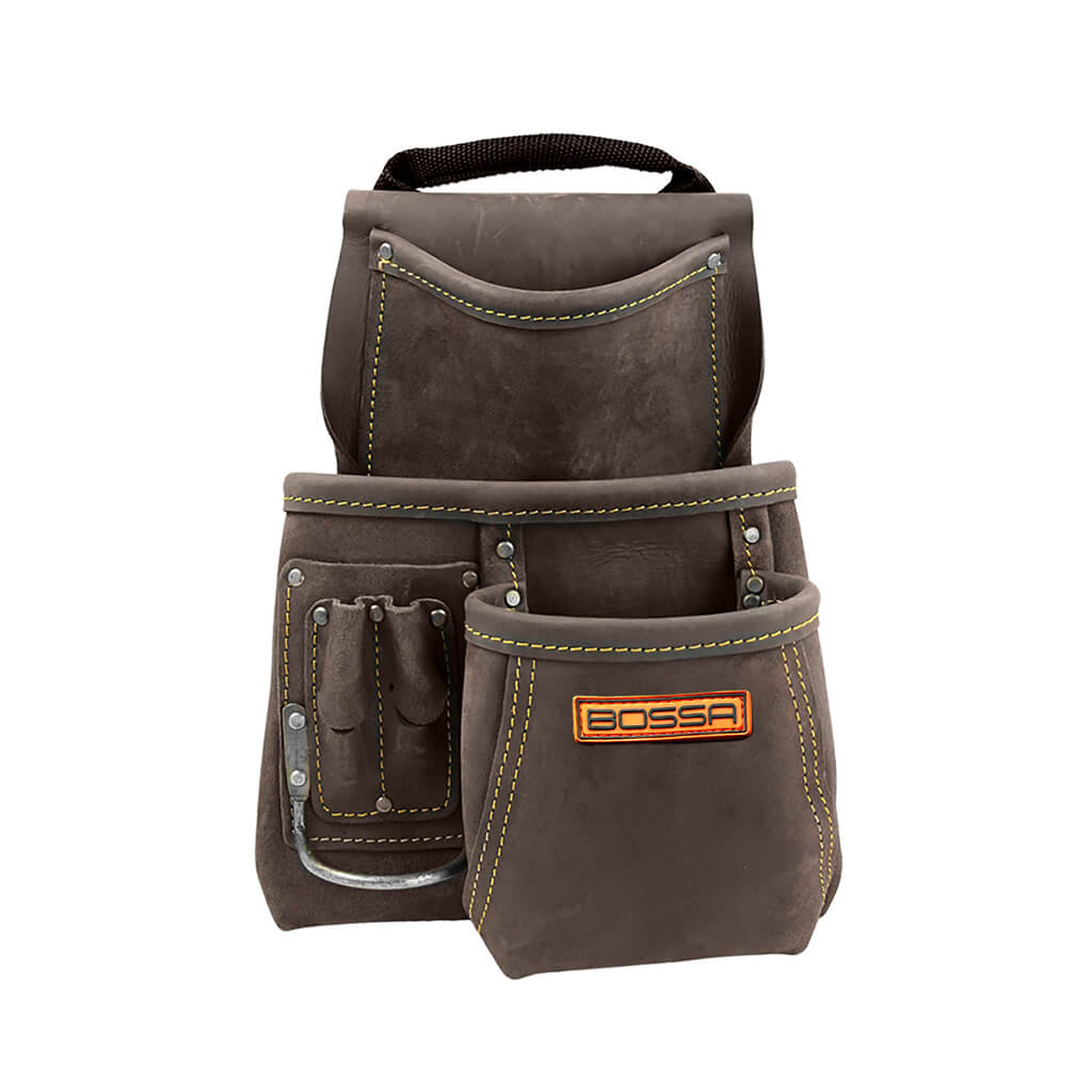 BOSSA 6-Pocket Small Full Grain Leather Tool Pouch