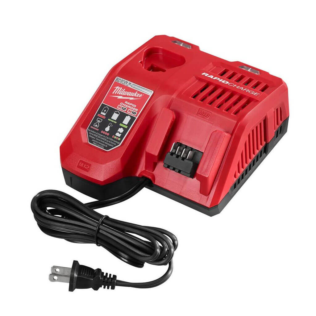 Milwaukee 48-59-1808 12-Volt/18-Volt M12/M18 REDLITHIUM Lithium-Ion Multi-Voltage Rapid Battery Char