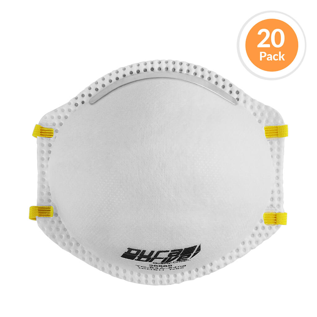 DuraDrive N95 NIOSH-Approved Industrial Disposable Non-Vented Dust Mask (20-Pack)