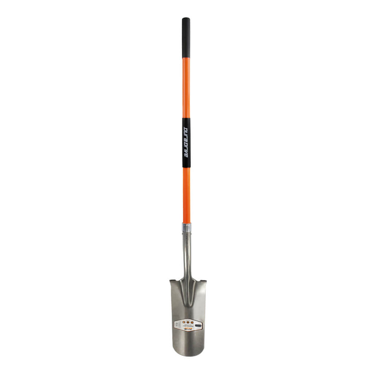 DuraDrive 67" Fiberglass Middle and Upper Grip Long Handle Drain Spade Shovel