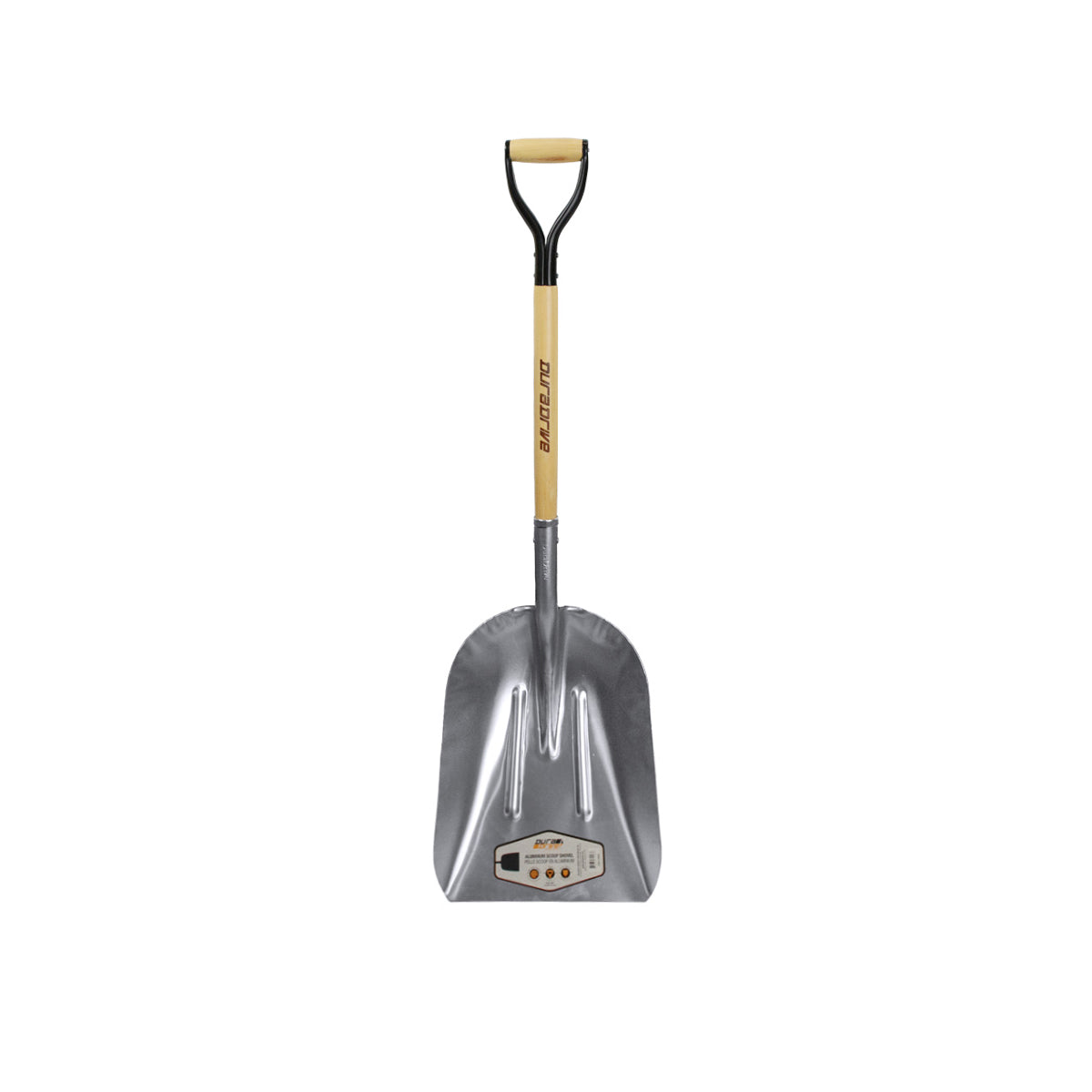 DuraDrive 43" Pine Wood D-Handle Aluminum Scoop Shovel