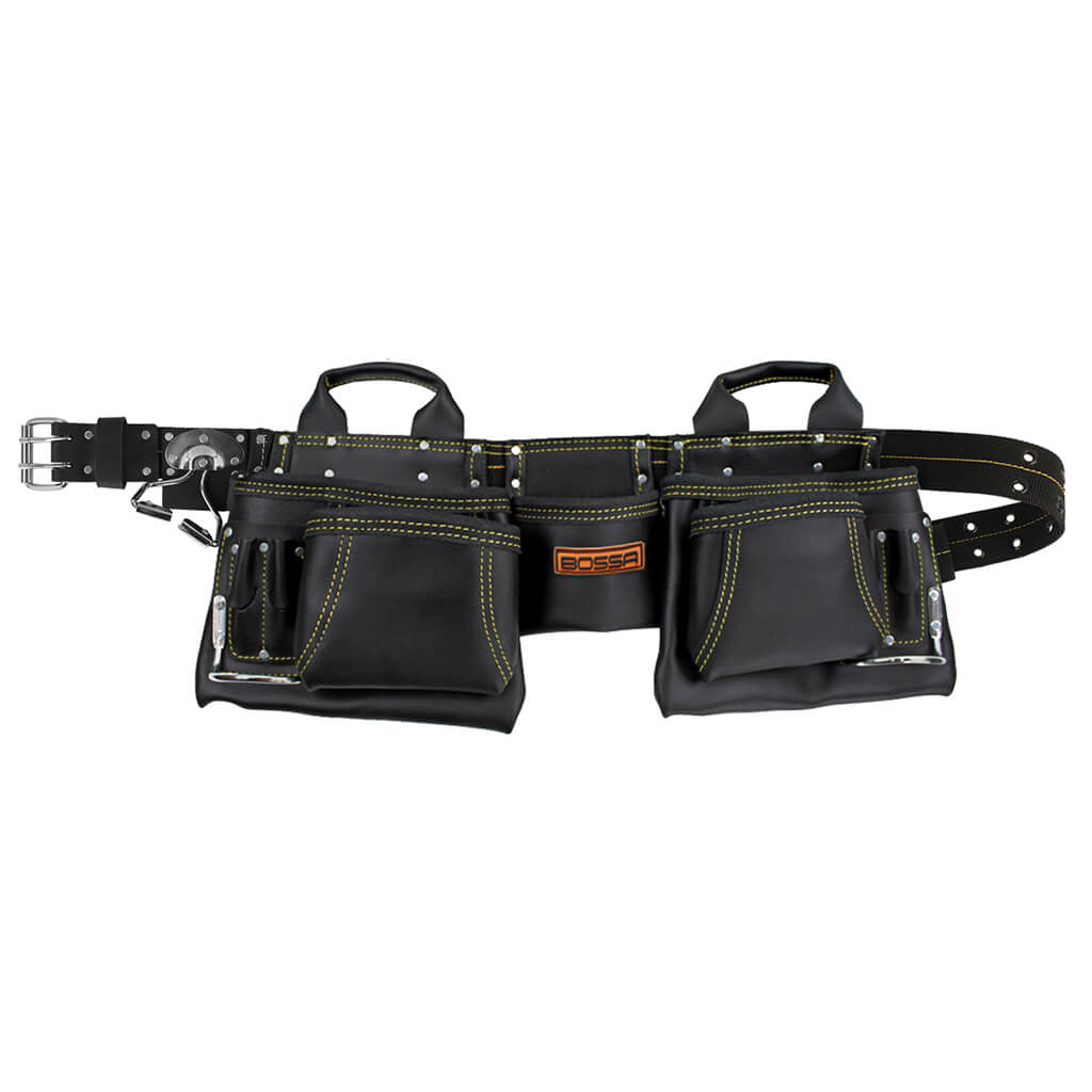 Bossa 12-Pocket Top Grain Leather Carpenters Apron