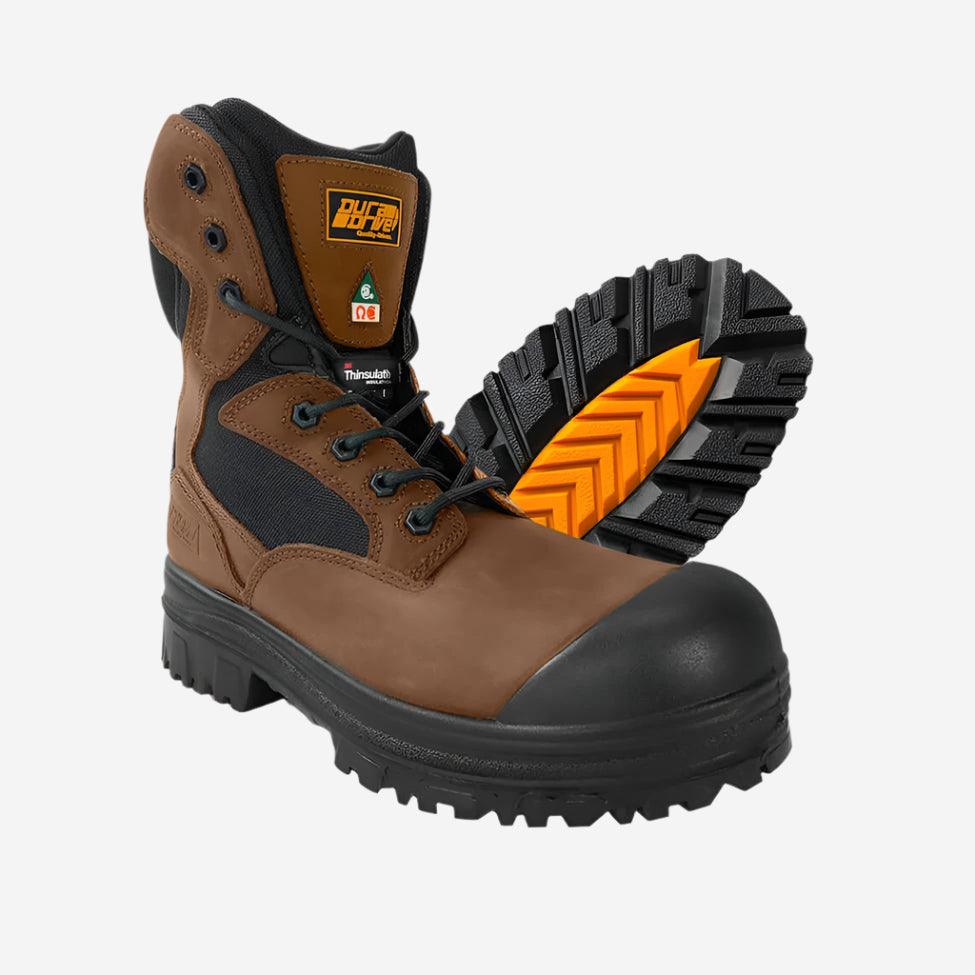 DuraDrive Men's CSA EASY RIDER 8 in. Composite Toe Metal Free Zipper Opening Insulated Work Boots