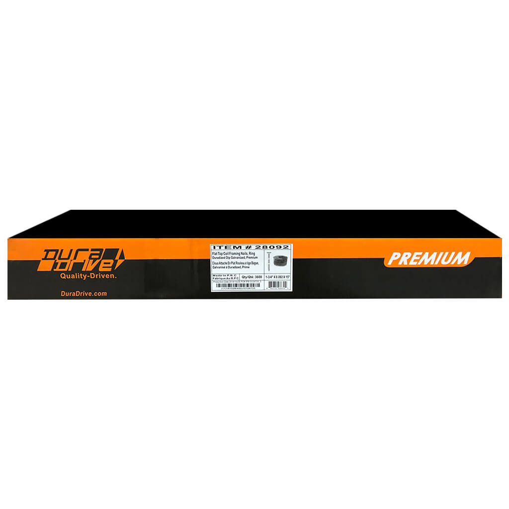 DuraDrive 1-3/4 in. x 0.092 15-Degree Angled Duradized Cold-Dip Galvanized Ring Shank Flat Top Coil